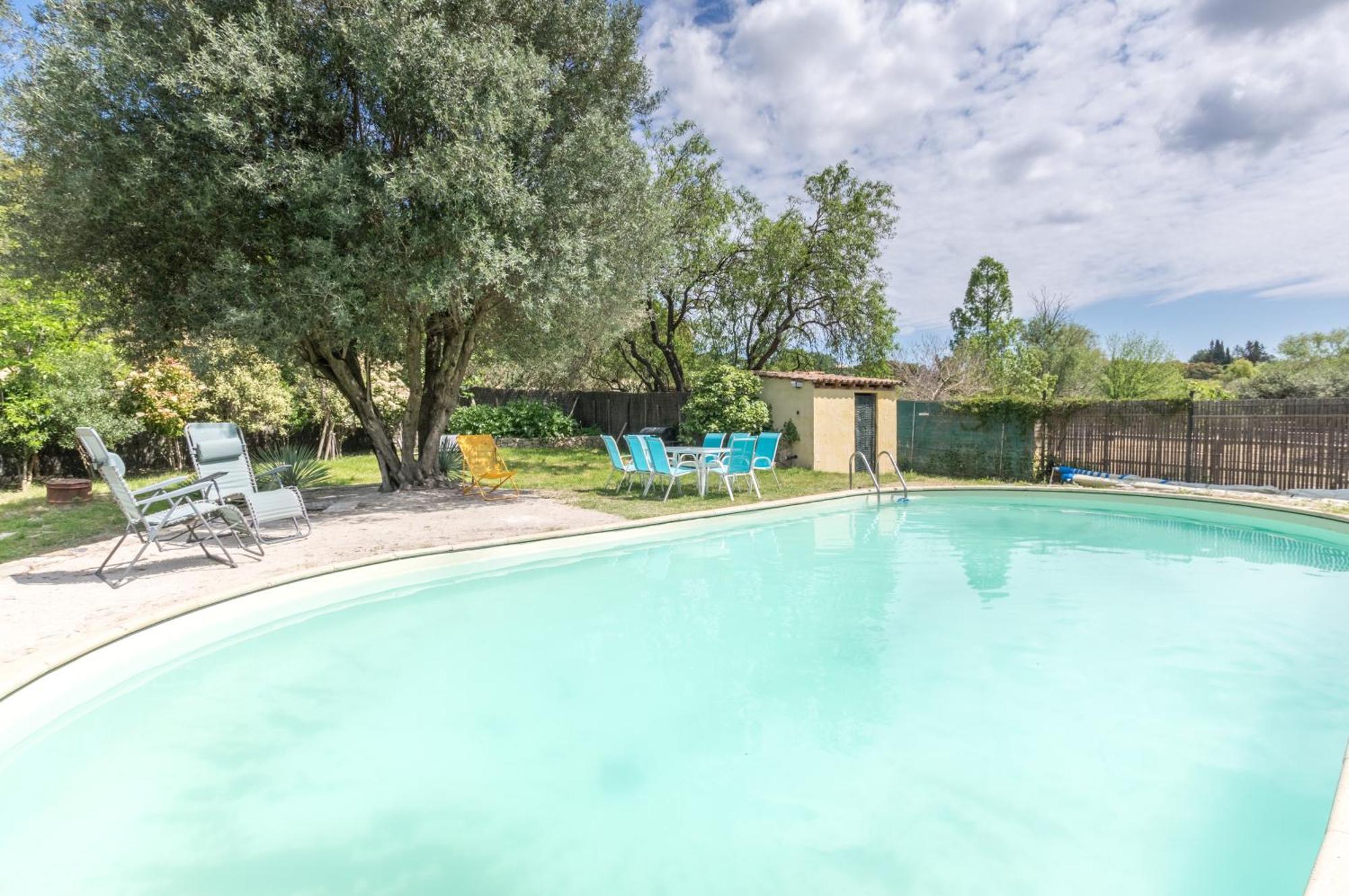 Maison Avec Piscine Location De Vacances Ferme Pedagogique Du Dolmen Le Pouget Kültér fotó